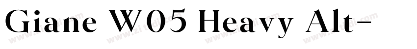 Giane W05 Heavy Alt字体转换